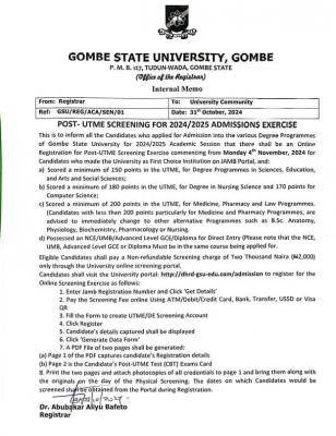 gombe state uni - MyStudyPals.com