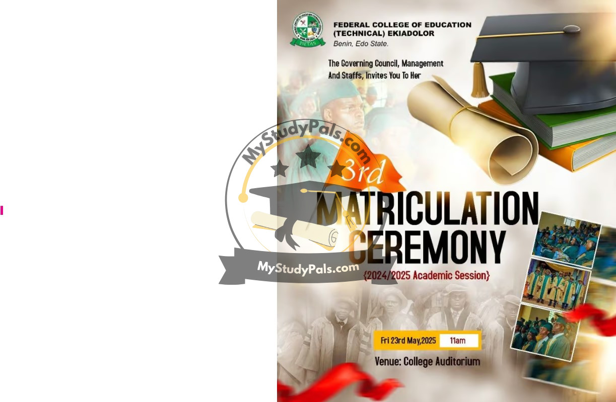 FCET Ekiadolor 3rd Matriculation Ceremony 2025 - MyStudyPals.com